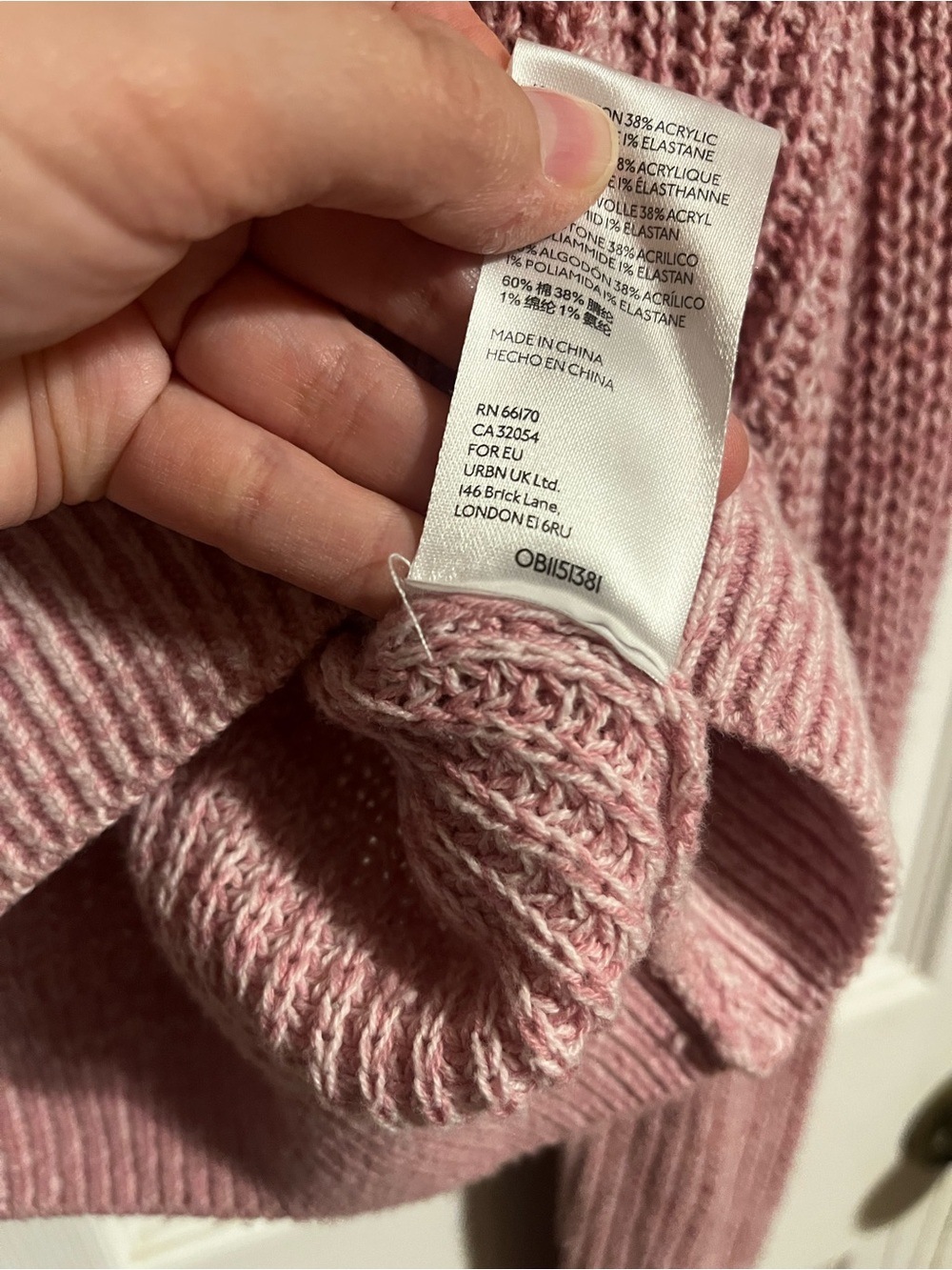 Urban Outfitters | Pink Cropped Crewneck Sweater - Sz M - Picture 8 of 8